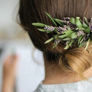 "Lavender fields" hair comb