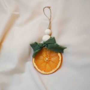"Emerald orange" - set of 10 Christmas ornaments