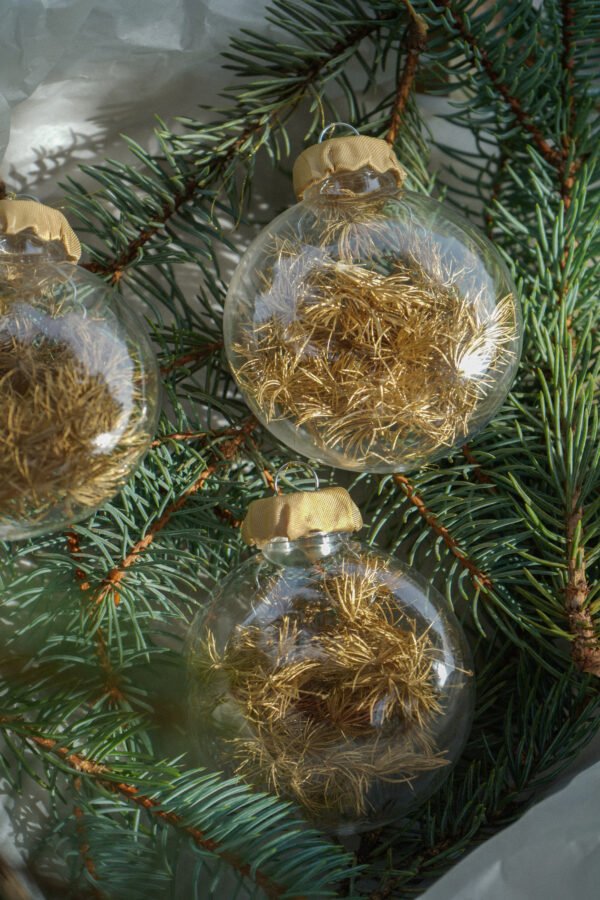 "Golden Frost" - set of Christmas ornaments - Image 2