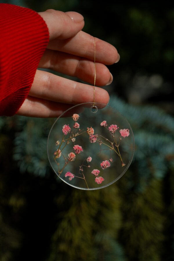 "Pink Splashes" - set of Christmas ornaments - Image 2