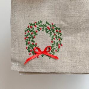 "Jolly Harmony" - Handmade Embroidered Napkins