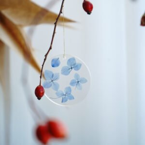 Blue Hortensia - Tree Ornaments Set