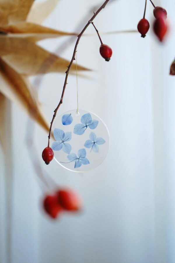 Blue Hortensia - Tree Ornaments Set