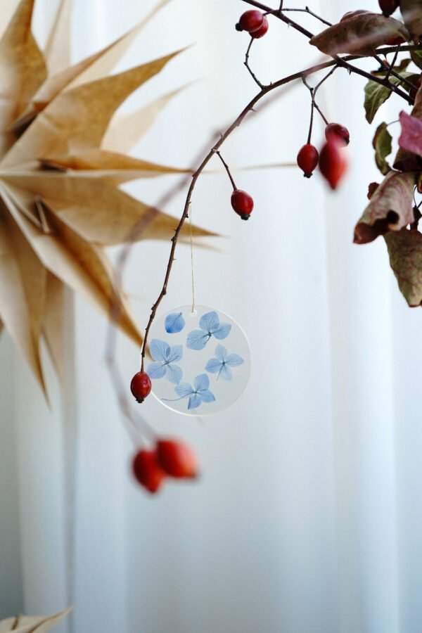 Blue Hortensia - Tree Ornaments Set