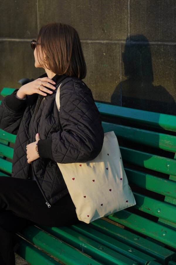 "Pocketful of Hearts" - Handmade Tote Bag - Image 5